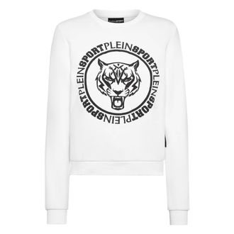 Plein Sport Hoodies & sweatvesten, Dames, Wit, L, Katoen, Sweatshirt