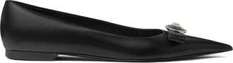 Versace Medusa ballerinas met puntige neus - Zwart