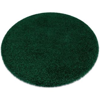 RugsX Rugsx - Tappeto soffi cerchio shaggy 5cm verde bottiglia green rotondo 160 cm