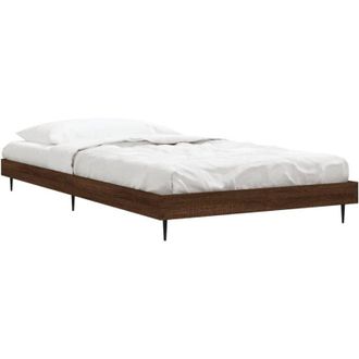 vidaXL Estructura de cama sin colchón madera marrón roble 100x200 cm Vidaxl