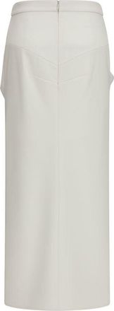 Givenchy Womens White Wool Oves Aries Long Skirt