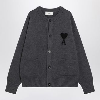 Ami Grey Ami De Coeur Cardigan