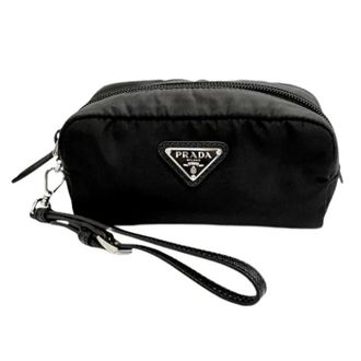 Prada Pre-owned Pouch - Dames - Pre-owned - Zwart - Maat: ONE Size Nylon