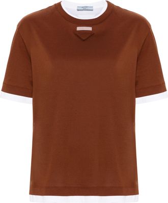 Prada Mehrlagiges Baumwoll-T-Shirt von Prada