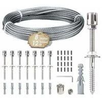 OEM Soporte Para Plantas Trepadoras, Kit De Suspensi&oacute;n Con Cuerda De Acero Inoxidable De 12 M, Cable De Acero Inoxidable De 3 Mm Y 8 Tensores Para Jard&iacute;n/
