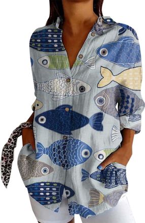 Generic NNGOTD Womens Tank Tops Ladies Summer Work Short Sleeve V-Neck Printing Pocket Blouse T-Shirt TopsPlus Size Elgant Office Shirts UK Size Vest Tops for