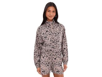 Puma Essentials Graphics Animal Print Relaxed Woven Half-zip Jacket Womens Coat Sandstone : LG, Polyester