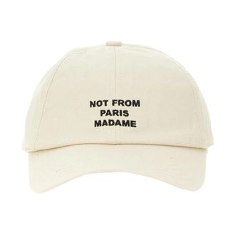 Dr&ocirc;le de Monsieur La Casquette Slogan - Heren - Petten - Beige - ONE Size - Katoen - Accessoires