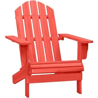 vidaXL Vidaxl - Garden Adirondack Chair Solid Fir Wood Red