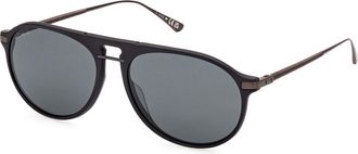 Web Eyewear Web WE0345 Polarized 02D Mens Sunglasses Black Size 58