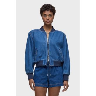 Hudson Denim Bomber Jacket in Lottery at Nordstrom, Size X-Large
