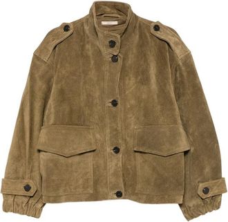 Sessun Leather-suede Flap-pocket Jacket