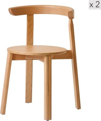 Nordlys Set 2 sillas escandinavas en madera