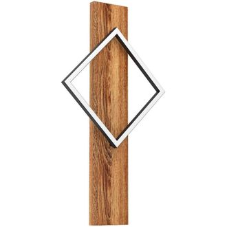 Loops Stylish LED Wall Light in Black & Brown for Rustic Indoor Decor