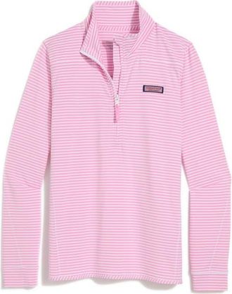 Vineyard Vines Microstripe Sankaty Half Zip Shep Shirt in Cotton Candy Stripe at Nordstrom, Size Xx-Small