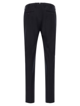 Incotex Virgin Wool Tailored Trousers - Black
