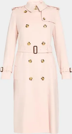 Burberry Kensington Double-Breasted Trench Coat in Brushed Cashmere