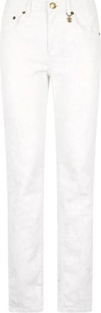 Roberto Cavalli Moderne Slim Fit Denim Broek - Dames - Slim Fit Jeans - Wit - M - Denim - Jeans
