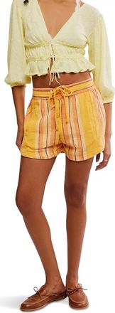 Free People Kalli Board Shorts In Yellow Combo