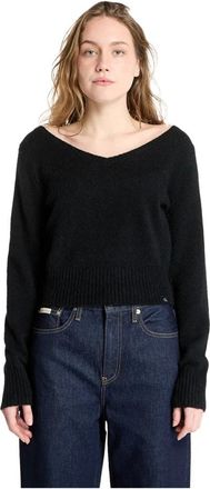 Calvin Klein V-hals wollen trui - Regular fit - Dames - V-hals truien - Zwart - XS - Wol - Truien & Vesten