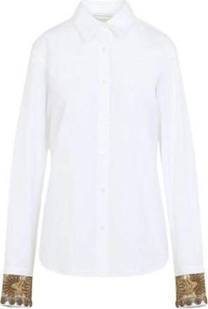 Dries Van Noten Dames, Blouses & Shirts, Wit, Maat: XS Katoen