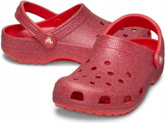 OEM Zueco Cl&aacute;sico Con Purpurina Crocs 205942 M6 I Eu 3839 I W8 Rojo Cereza