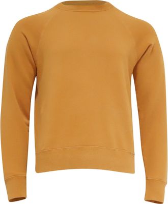 Tom Ford Garment-Dyed Sweatshirt in Yellow Cotton