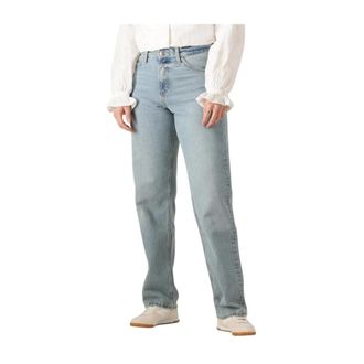 Lee Jeans, Dames, Blauw, W31, Klassieke Rider Wide Leg Jeans