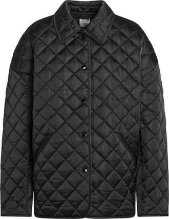 Toteme Gewatteerd Jack met Kraag - Dames - Zomerjassen - Zwart - XS - Polyester - Jassen