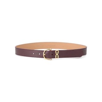 Aigner Textured Leather Belt - Heren - Riemen - Rood - 75 CM - Leer - Accessoires