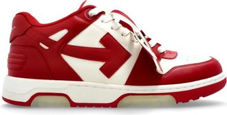 Off-white Schoenen, Heren, Rood, 43 1/2 EU, Leer, Out Of Office sportschoenen
