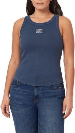 C&C California Embroidered Ribbed Tank in Mood Indigo at Nordstrom Rack, Size X-Large