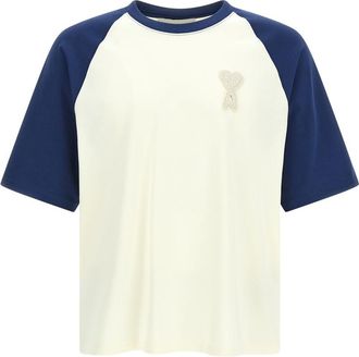Ami White & Blue Ami De Coeur T-shirt