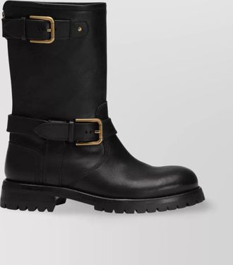 Dolce & Gabbana leather biker boots