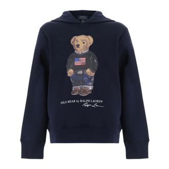 Polo Ralph Lauren Hoodies & sweatvesten, Heren, Blauw, M, Katoen, Sweatshirt van katoenmix met Polo Bear