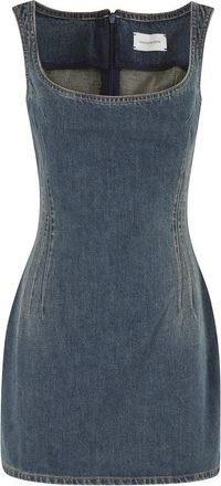 Magda Butrym Vintage Blue Spaghetti Strap Mini Dress