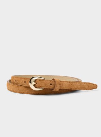 Simons Womens D-buckle thin suede belt