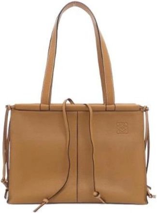 Loewe Pre-owned Cushion Tote Small Calf Tote Bag - Dames - Vintage Schoudertas - Bruin - ONE Size - Leer - Vintage