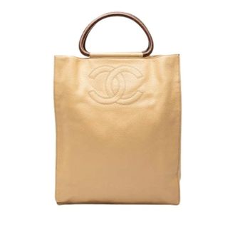 Chanel Pre-owned Tote Bags, female, Beige, Size: ONE SIZE Pre-owned Vintage Tote Bag