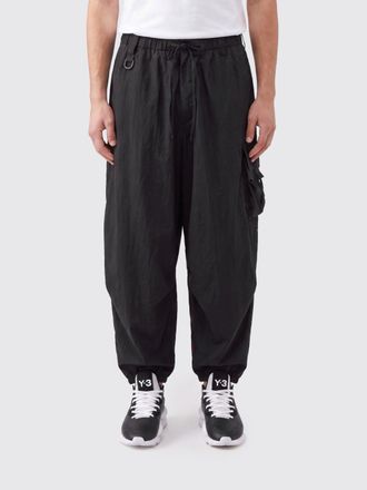 Yohji Yamamoto Pantaloni cargo wide leg in tessuto tecnico con coulisse