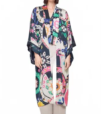 Vilagallo Suzani Print Kimono In Multi