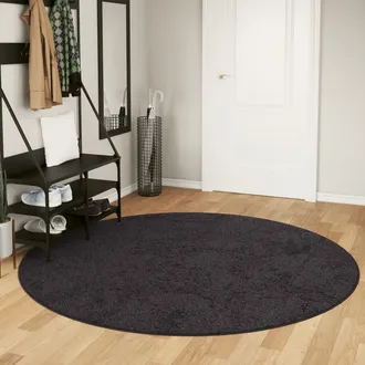 vidaXL Vidaxl - Alfombra Lavable Antideslizante Gris Antracita &Oslash; 200 Cm