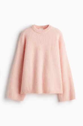 H&M Oversized Pullover aus Mohairmix - Hellrosa