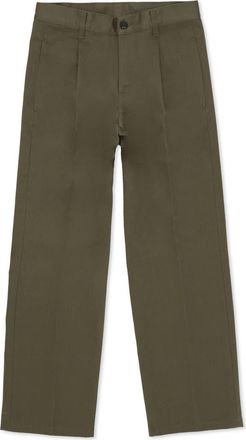 Fortela Cotton Gabardine Trousers with Pleats in Green at Nordstrom, Size 40 32 Eu