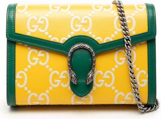 Gucci Pre-owned Gucci Bicolor GG Embossed Calfskin Dionysus Wallet on Chain Ladies UDKMYGK9ZF5V0JXK