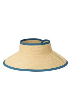 San Diego Hat Company Packable Straw Visor in Dot at Nordstrom Rack