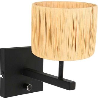 Steinhauer Steinhauer - aplique de pared - Stang - negro - hierba metal