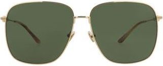 Valentino 61mm Novelty Aviator Sunglasses in Gold Gold Green at Nordstrom Rack