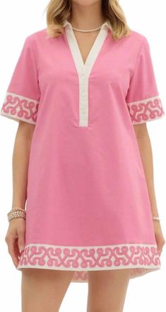 Entro Laine Mini Dress In Pink