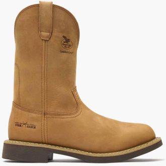 Georgia Boot Mens Carbo-Tec Wellington Boots In Brown